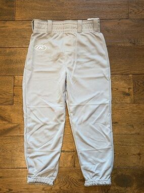 NWT Rawlings Light Gray Youth Size Small Softball Pants 🥎